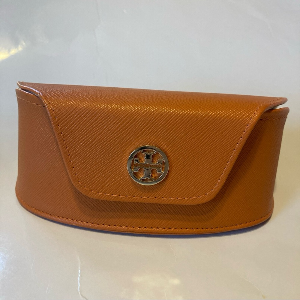 Tory Burch Logo Oversize Large Orange Magnetic Sun Glass Eye Glass CASE ONLY